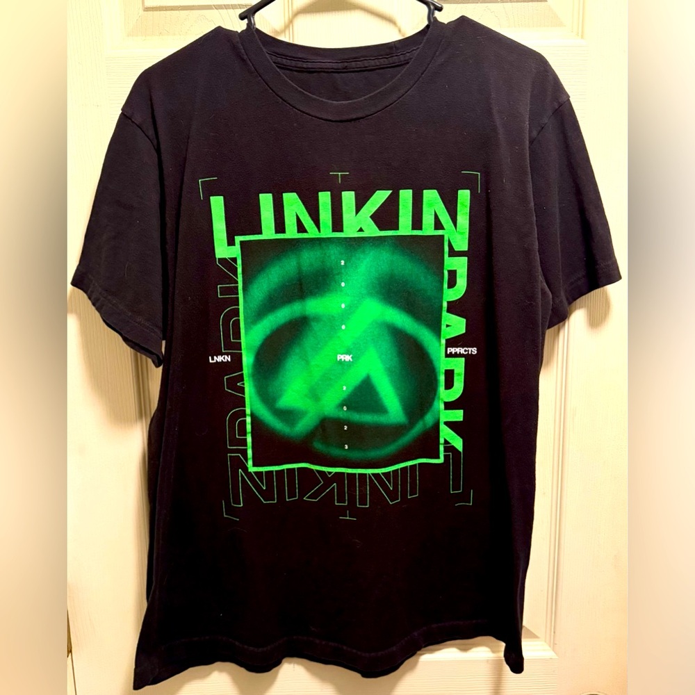 Black and Green Linkin Park Graphic T-Shirt